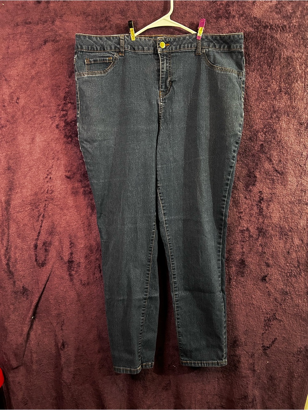Bobbie Brooks Women’s Skinny Jeans in Dark Blue Denim